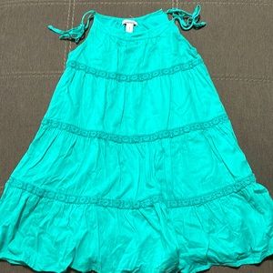 Girls Old Navy teal sundress size 6-7